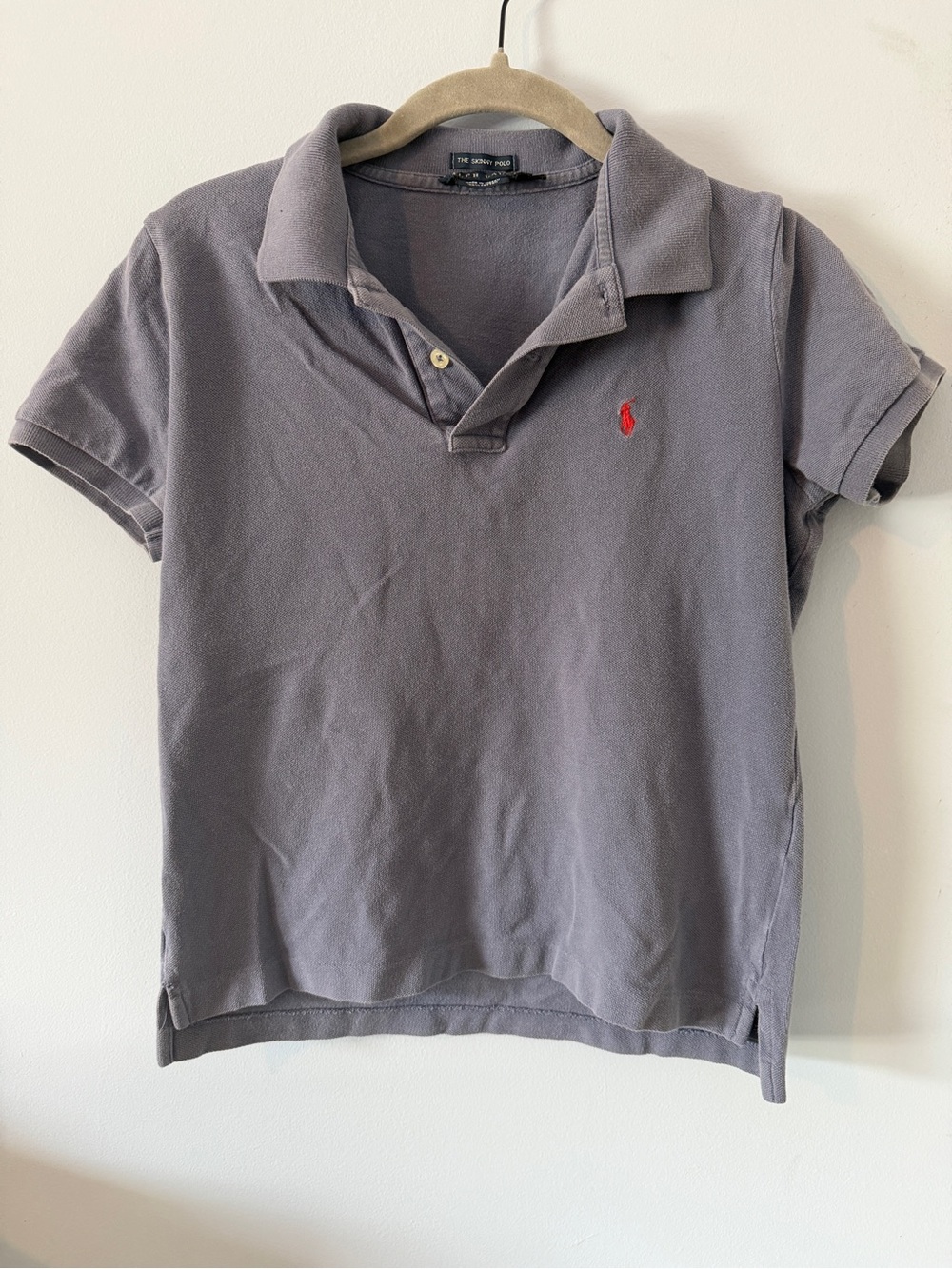 Ralph Lauren Gray Polo with Red Pony Logo